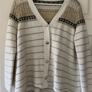 Women's Striped Cardigan Sweater